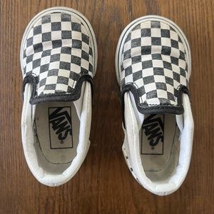 Vans slip ons, checkered